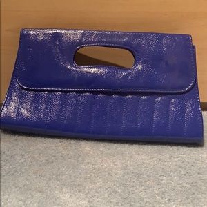 Bright blue clutch